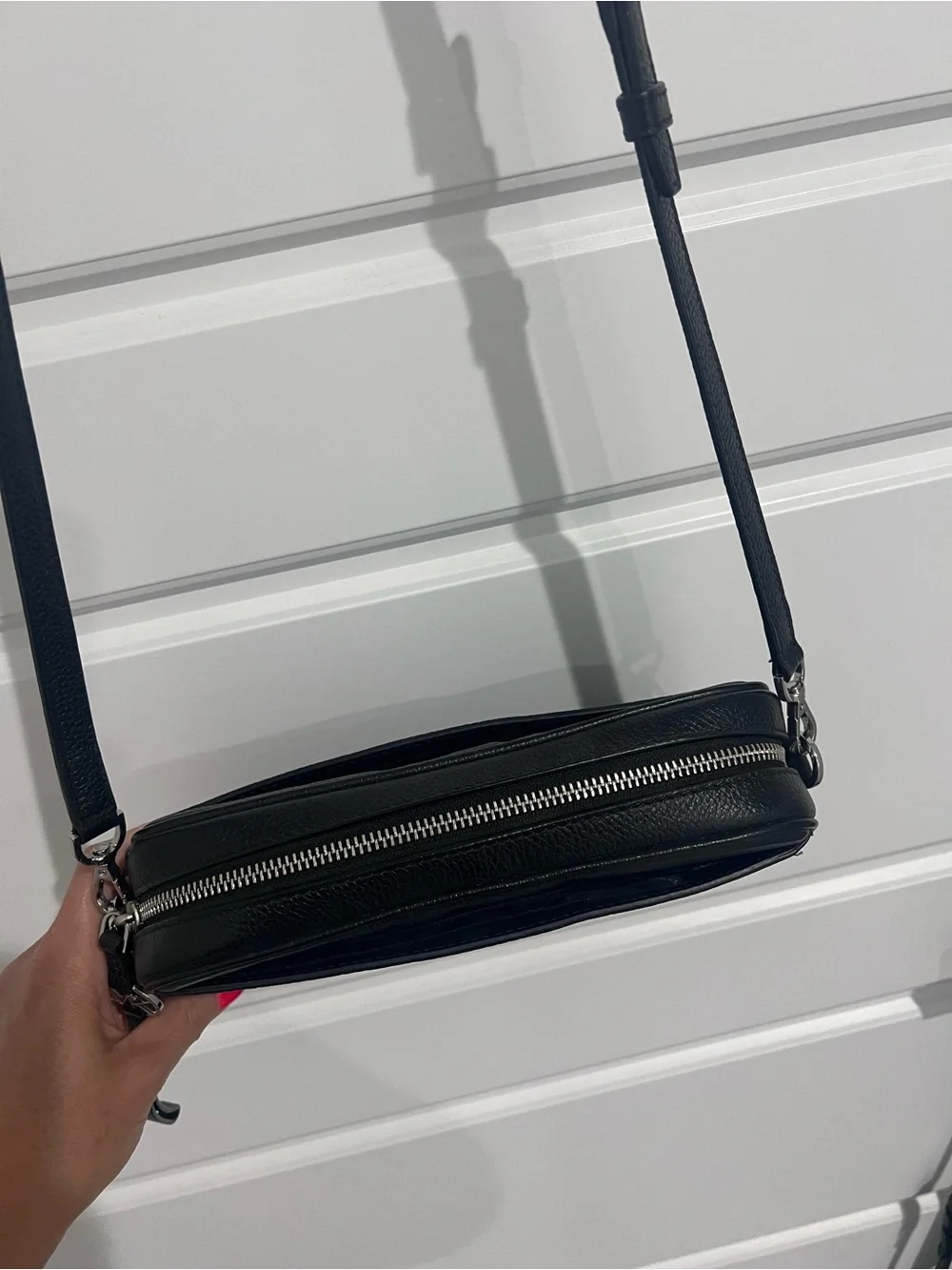 Michael Kors Black Pebbled Leather Camera Bag
